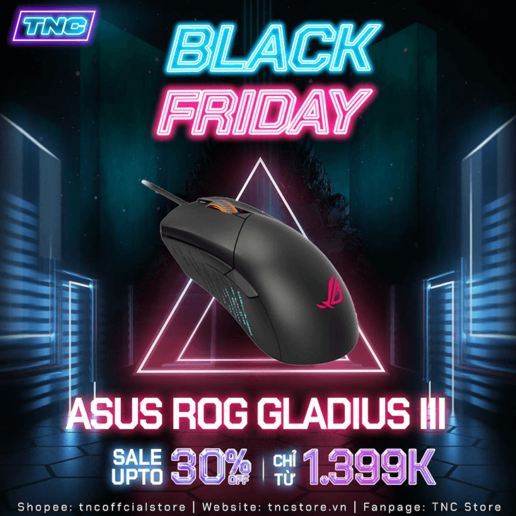 Chuột Asus ROG Gladius III (USB/ RGB/ màu đen)